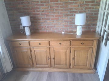 Eikenhouten dressoir met lades en deuren