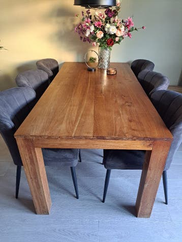 Te koop Teakhouten eettafel