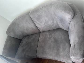 Dark gray sofa for two people