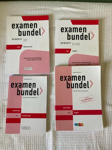Gratis- Examenbundels VWO diverse vakken 2018-2024