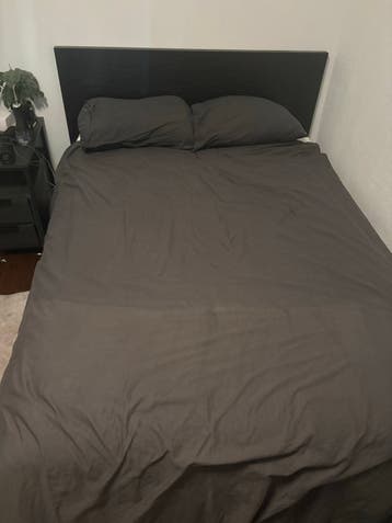 IKEA MALM Bedonderstel, zwartbruin, 140x200 cm