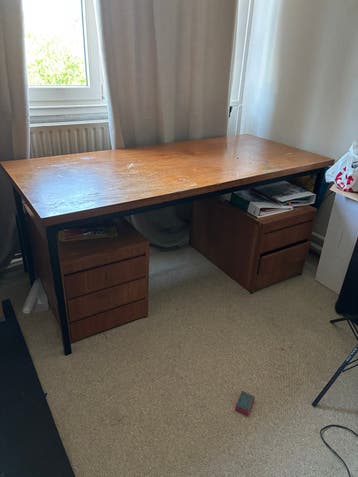 GRATID Ruim bureau met lades - 179x79 cm