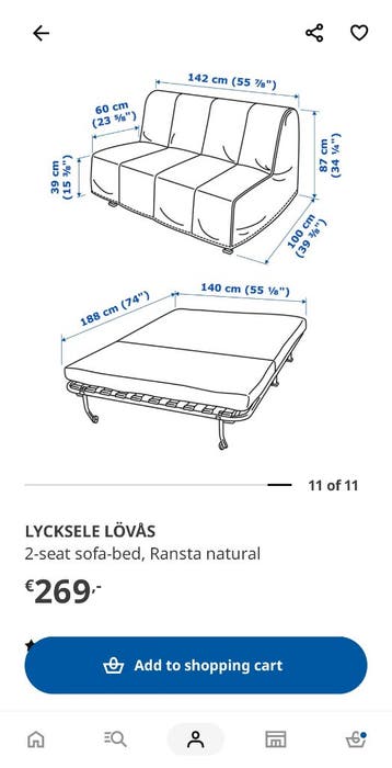 IKEA folding sofa bed