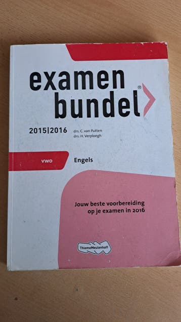 Examenbundel Engels VWO 2015/2016