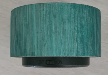 Mini Bluetooth speaker bamboe metallic blauwgroen
