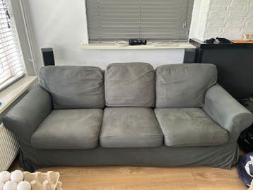 Gratis IKEA Ektorp 3-zitsbank + Bemz hoes (antraciet)