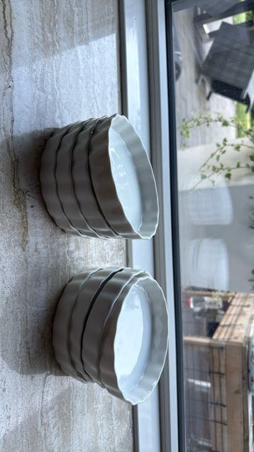 Set van 8 witte ovenschaaltjes/ramekins
