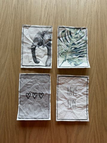 Kleine canvas kaarten