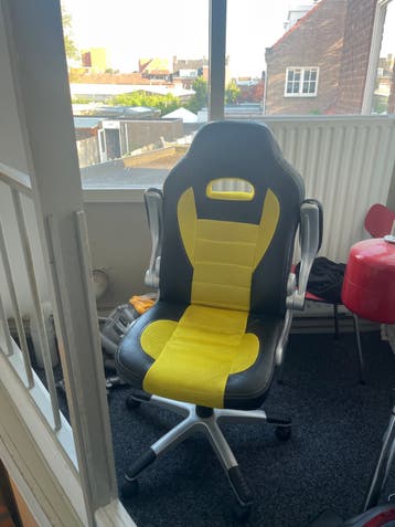 Gaming Bureaustoel Zwart/Geel - Comfortabel en Stijlvol