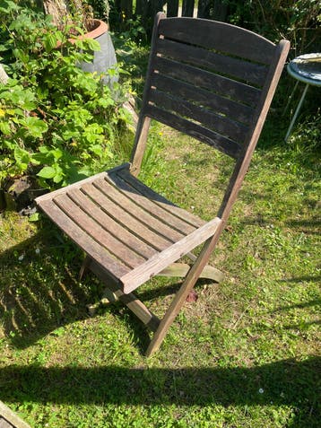 Teakhout tuinstoel inklapbaar gratis