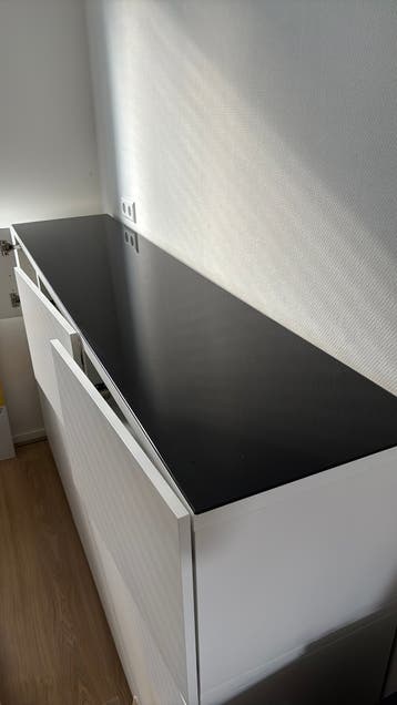 Besta Glasplaat Zwart IKEA