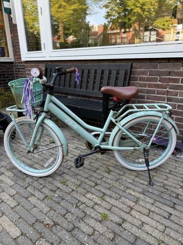 Leuke Kinderfiets - Mintgroen met Mandje