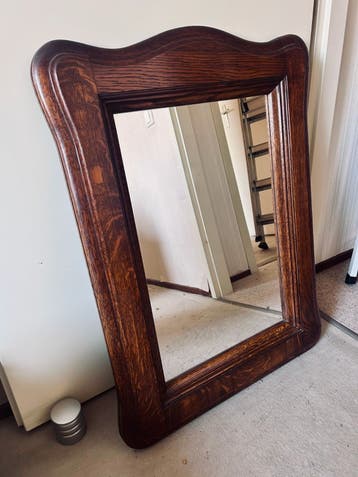 Twee Spiegels: Rechthoekig en Decoratief Hout