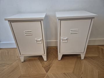 Industriële nachtkastjes/lockers - set van 2