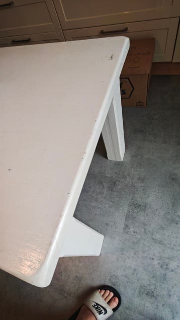 Massief eikenhouten eettafel 79x185x75 cm - Gebruikt