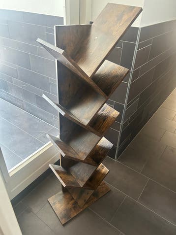 Boekenrek donker hout