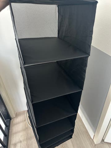 Hangend Schoenenrek voor Kast - Zwart, 6 Vakken
