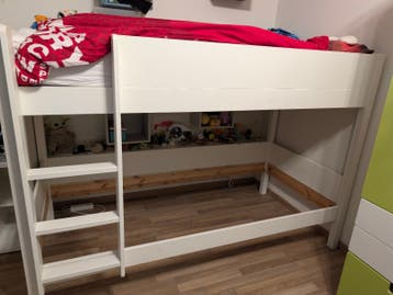 Stapelbed wit