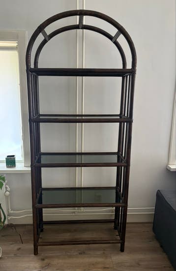 Bookshelf with glass shelves - FREE!!
