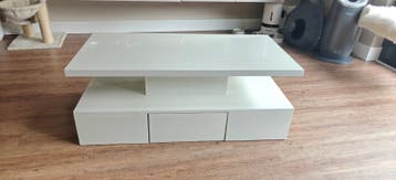 Moderne witte salontafel met lades GRATIS