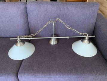 IKEA KROBY Hanglamp met 2 glazen kappen