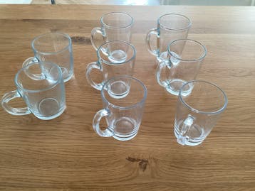 Set van 8 theeglazen