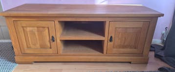 Massief eikenhouten tv-meubel 1.45 x 52 x 56 hoogte