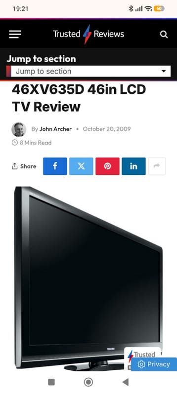Toshiba 46XV635D 46 inch LCD TV