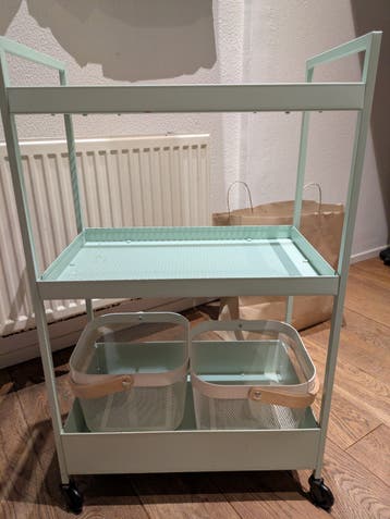 IKEA RÅSKOG roltafel/serveerwagen - mintgroen