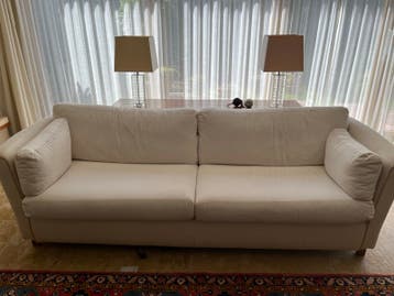 Comfortabele 3-zits bank in lichte stof