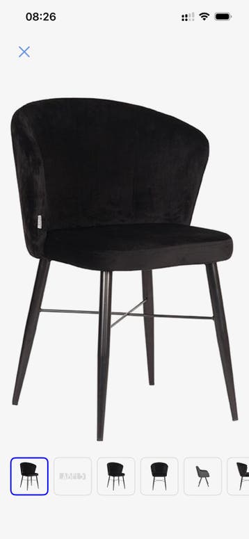 GRATIS zwarte velvet eetkamerstoelen LABEL51
