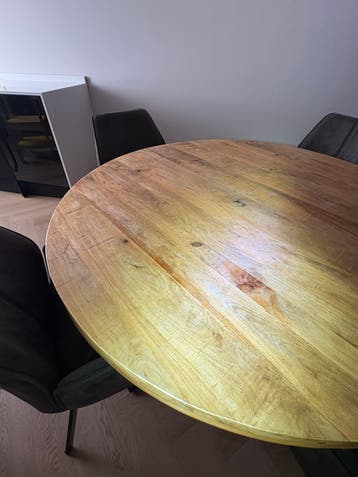 Gratis rond mango tafelblad 140 cm - opknapper