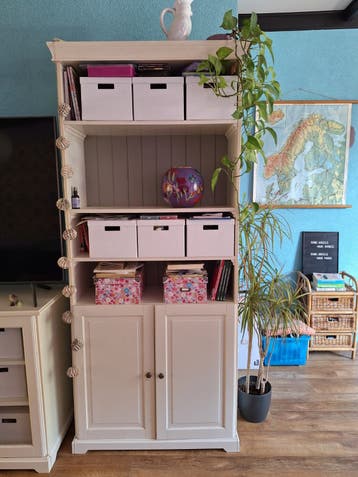 Ikea boekenkast met deuren en planken