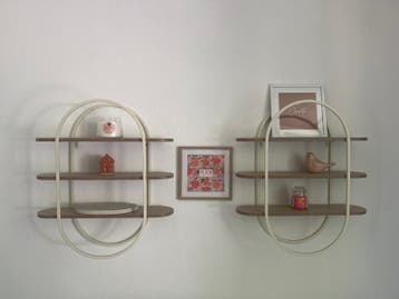 Set van 2 ovale wandplanken - Modern design