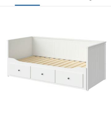Hemnes Wit bedbank met 3 lades en 2 losse matrassen