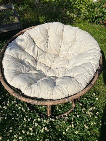Papasan stoel met kussen