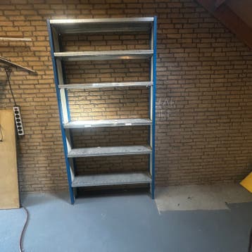 Metalen stellingkast - 250x128x35 cm - 6 verstelbare planken