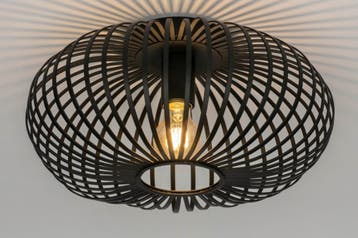 Zwarte plafondlamp
