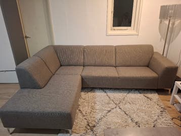 Grijze hoekbank in goede staat! Gratis