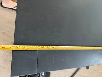 Zwarte eettafel, 200x90 cm, gebruikt