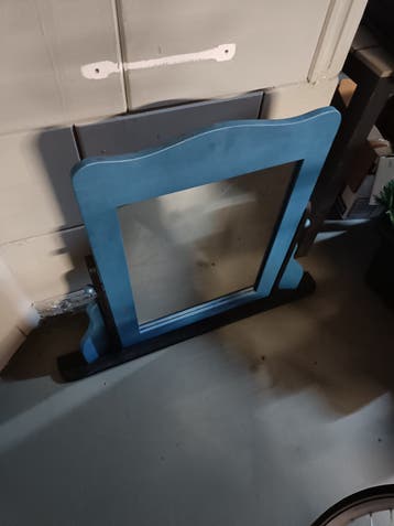Unieke houten kapspiegel