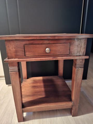 bijzettafeltje, roodbruin palissander
