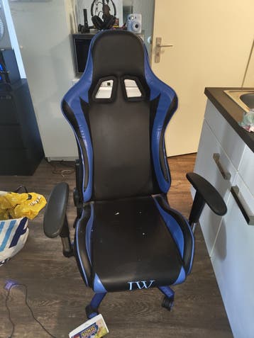 Gratis gaming Bureaustoel Zwart/Blauw