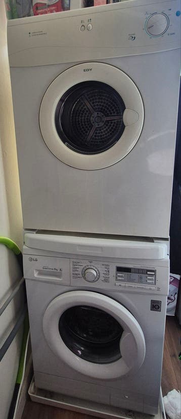 GRATIS: LG Wasmachine + Edy droger - wit