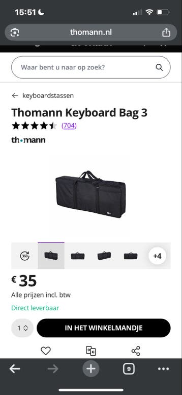 Thomann Keyboard Bag 3 - Zo goed als nieuw (Gratis)