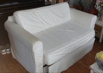Gratis afhalen! Witte slaapbank - Compact en comfortabel