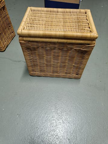 Gratis Set van 3 rotan opbergmanden met deksel