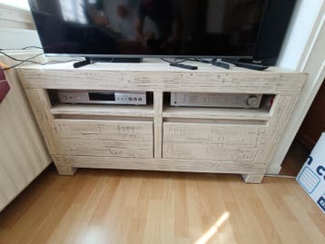 TV-meubel, hout met twee lades