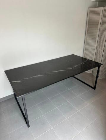 Marmeren eettafel (2 x 1 meter) - Nero Marquina