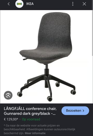 2x LÅNGFJÄLL bovenkant, Gunnared dark grey/black - IKEA